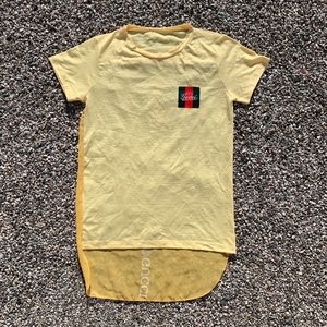 Vintage Bootleg Gucci Long Tee Blouse Double Print